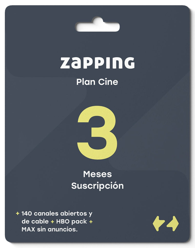 Giftcard Zapping – 3 Meses Plan Cine - Zapping Store