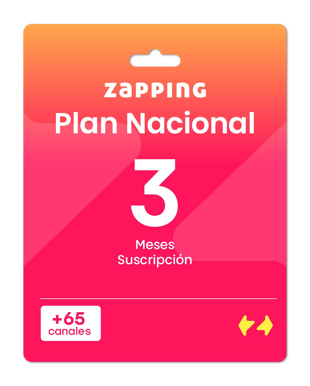Giftcard Zapping – 3 Meses Plan Nacional - Zapping Store