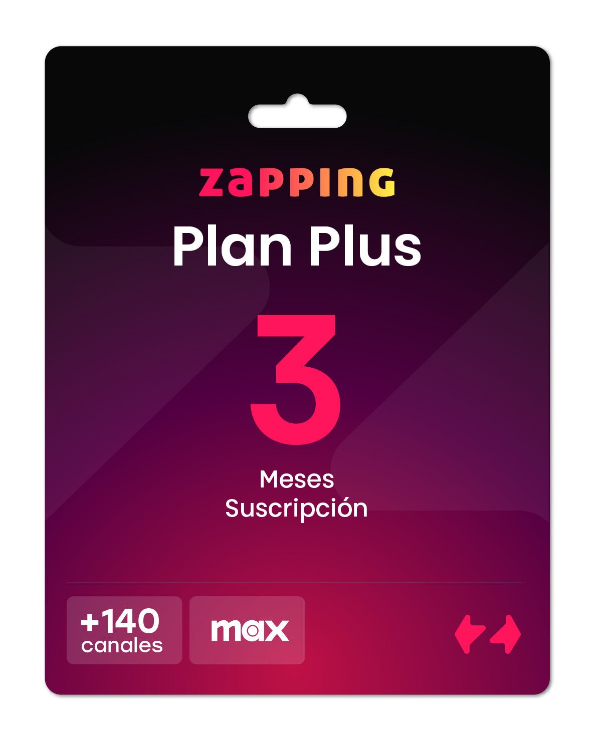 Giftcard Zapping – 3 Meses Plan Plus - Zapping Store